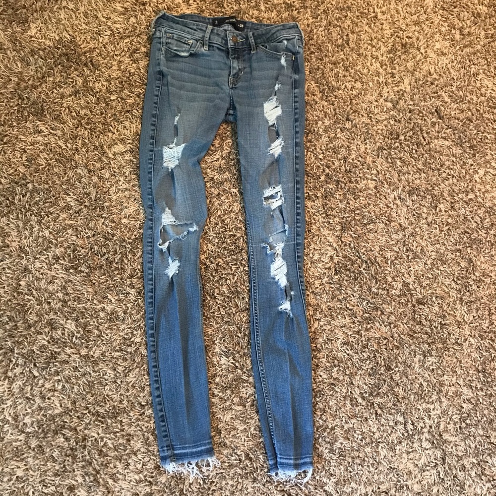 Hollister Super Skinny Ripped Jeans